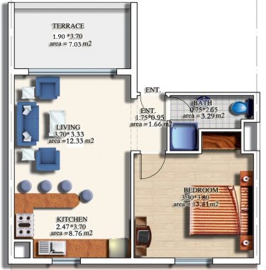 75m2 unit-plan